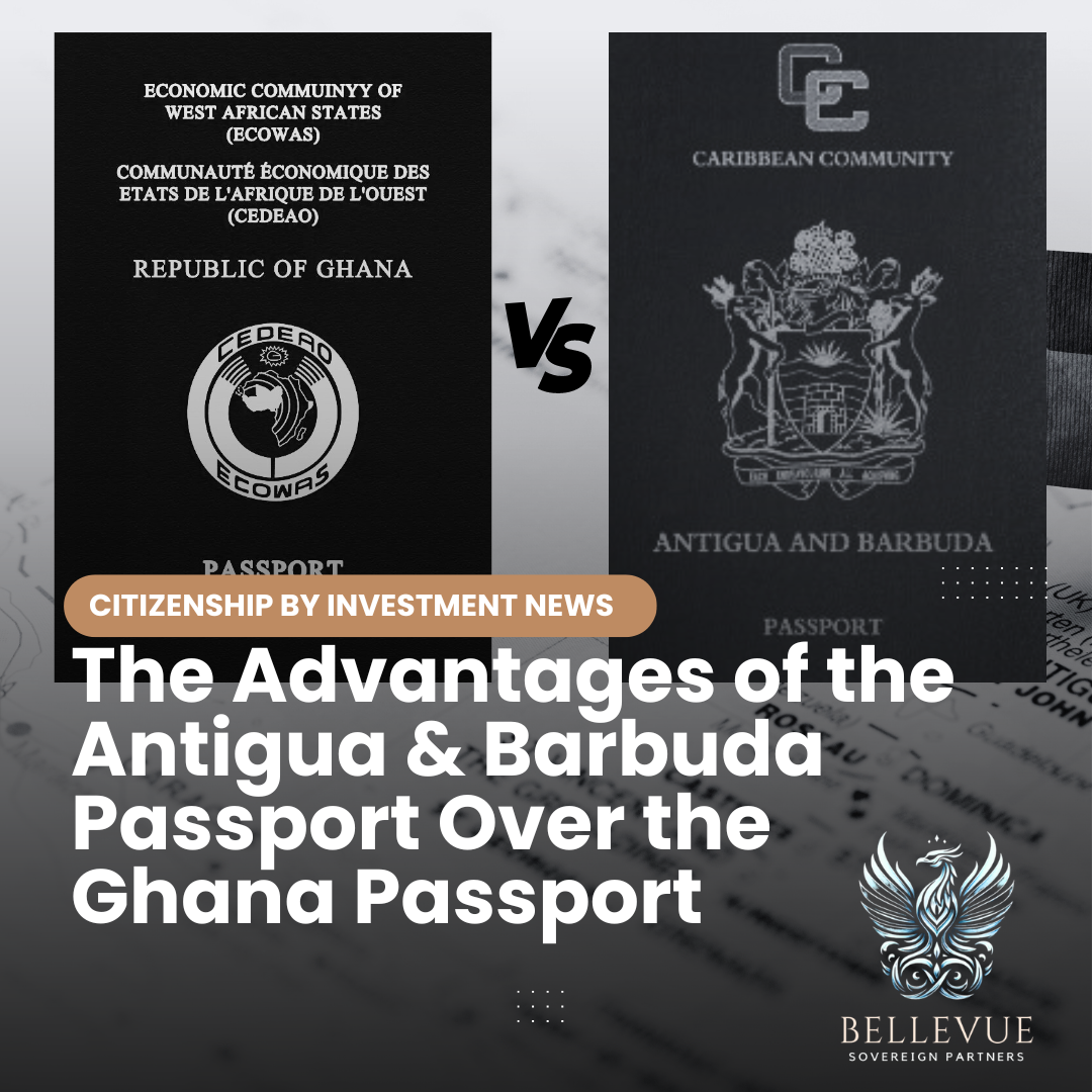 Antigua & Barbuda Passport Over Ghana Passport